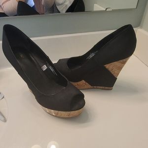Black Platform Wedges